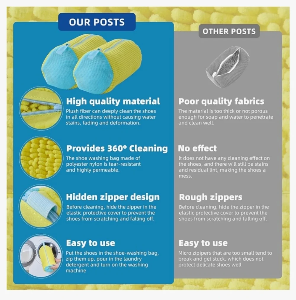 2 Pcs Shoe Washing Machine Bags
